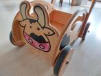 Houten loopkar, koeienmotief, Kinderen en Baby's, Speelgoed | Babyspeelgoed, Ophalen, Zo goed als nieuw, Overige typen