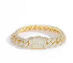 CUBAN LINK 18k goud vergulde armband 23cm, Ophalen of Verzenden, Nieuw, Goud
