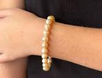 Parel vintage dames armband 14k gouden slot klassiek retro, Ophalen of Verzenden, Goud, Armband, Met edelsteen
