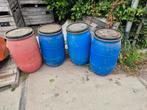 Te koop, 4 kunststof tonnen., Tuin en Terras, Regentonnen, 150 liter of meer, Ophalen, Gebruikt, Kunststof