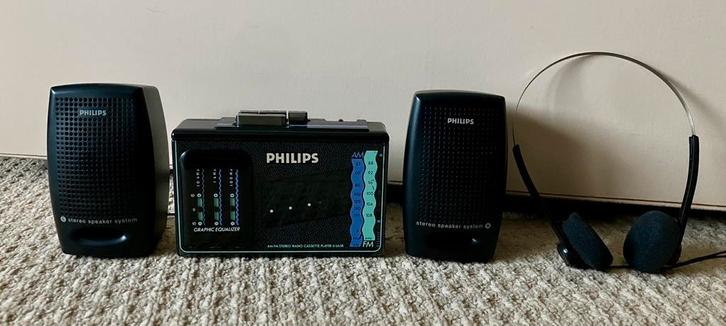 Philips walkman. Philips D6658. Met speakers em koptelefoon, Audio, Tv en Foto, Walkmans, Discmans en Minidiscspelers, Walkman
