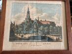 Oude Kerk Amsterdam, gravure Petrus Schenk, ingelijst, Ophalen of Verzenden