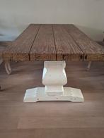 Robuuste kloostertafel 2 meter bruin /white wash, Huis en Inrichting, Tafels | Eettafels, Ophalen, Gebruikt, 200 cm of meer, 50 tot 100 cm