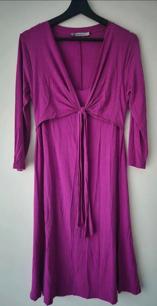 Fuchsia/Paarse jurk - Queen Mum, Jurk, Paars, Ophalen of Verzenden, Maat 36 (S)