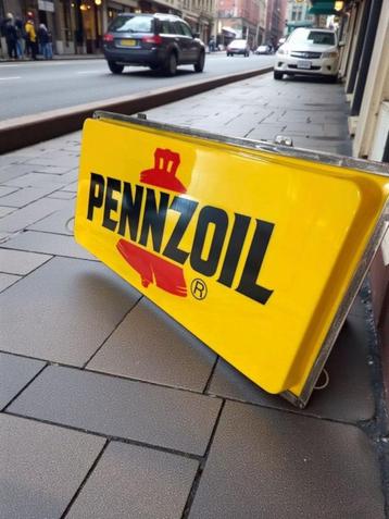 Grote enkelzijdige Pennzoil lichtreclame, lichtbak⛽️  beschikbaar voor biedingen