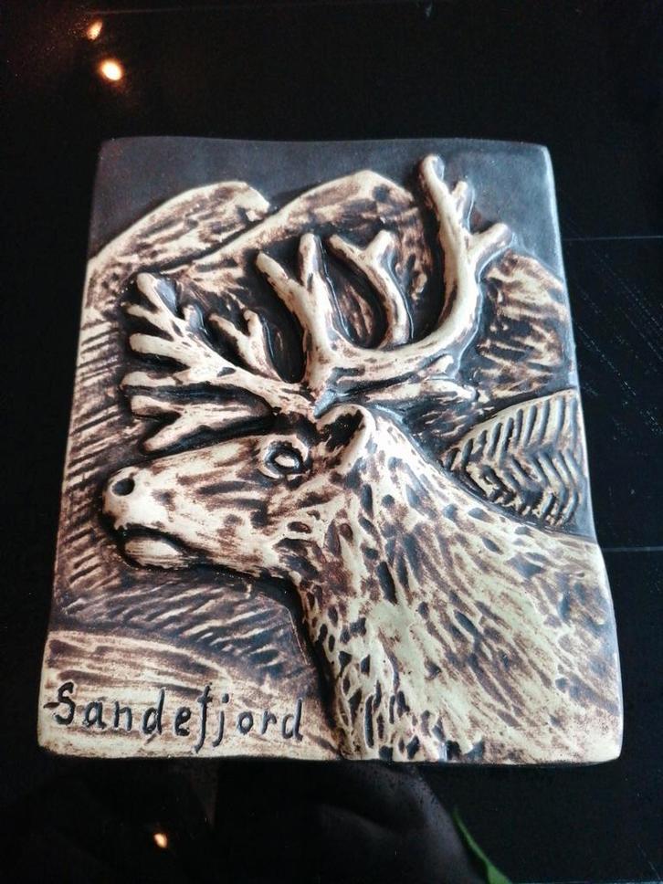 Spektro Norway Keramiek Wanddecoratie - Rendier, Antiek en Kunst, Antiek | Wandborden en Tegels, Ophalen of Verzenden