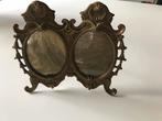 Dubbele koperen fotolijst art nouveau,jugendstil, Antiek en Kunst, Ophalen of Verzenden