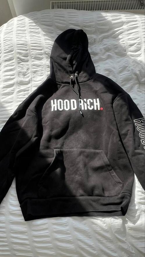 Unisex Hoodrich hoodie – zwart, oversized XS, met bedrukking, Kleding | Heren, Truien en Vesten, Zo goed als nieuw, Maat 46 (S) of kleiner