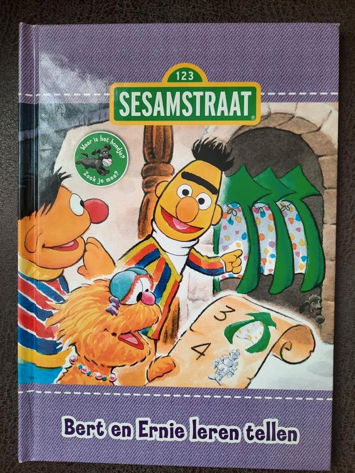 123 SESAMSTRAAT: Bert en Ernie leren tellen, Boeken, Kinderboeken | Kleuters, Gelezen, Fictie algemeen, Ophalen of Verzenden