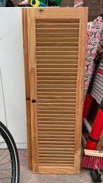 5 nette louvre deurtjes, onbewerkt hout, Gebruikt, Minder dan 80 cm, Binnendeur, Minder dan 200 cm