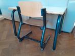 Tafel stoel vintage schoolmeubilair kind één  of twee setjes, Ophalen, Zo goed als nieuw