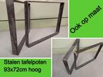 2 nieuwe stalen tafelpoten 93x72 cm hoog - eettafel - tafels, Huis en Inrichting, Tafelonderdelen, 200 cm of meer, 50 tot 100 cm