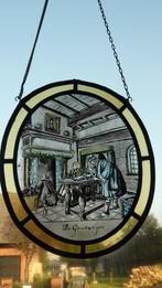 Glas-in-loodraam : De goudweger, Ophalen of Verzenden, Gebruikt