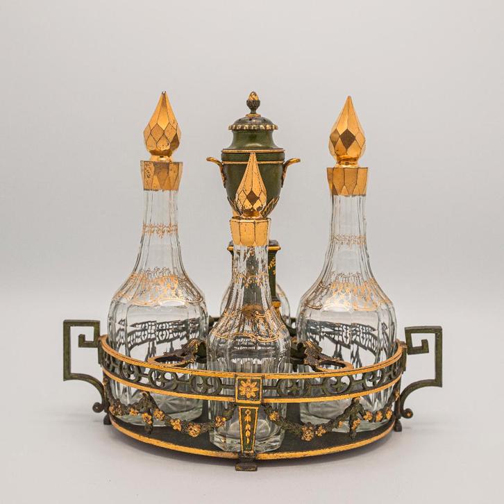 18e eeuws Hollands olie en azijn stel, cruet set, circa 1795, Antiek en Kunst, Antiek | Woonaccessoires, Ophalen of Verzenden