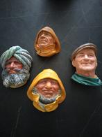 4 Bossons Heads - Karakteristieke Wanddecoratie, Verzamelen, Beelden en Beeldjes, Ophalen of Verzenden
