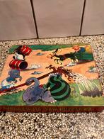Oud houten puzzeltje, Kinderen en Baby's, Speelgoed | Kinderpuzzels, Ophalen of Verzenden, Minder dan 10 stukjes, Zo goed als nieuw