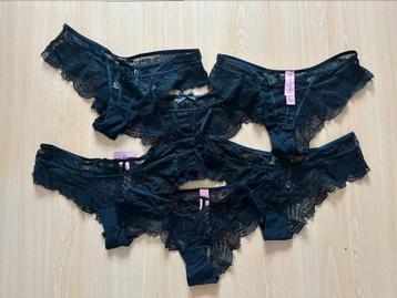 6x zwarte kanten brazilian slips van Hunkemöller – maat M beschikbaar voor biedingen