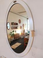 Vintage spiegel wit / messing, Huis en Inrichting, Woonaccessoires | Spiegels, Ophalen, Minder dan 50 cm, Gebruikt, .