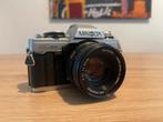 Minolta XG-M spiegelreflexcamera analoge camera rolletje, Audio, Tv en Foto, Fotocamera's Analoog, Ophalen of Verzenden, Gebruikt