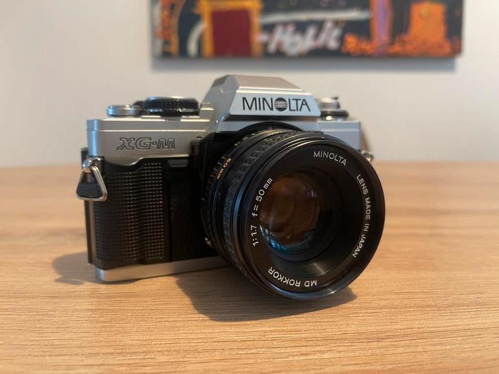 Minolta XG-M spiegelreflexcamera analoge camera rolletje, Audio, Tv en Foto, Fotocamera's Analoog, Gebruikt, Spiegelreflex, Minolta