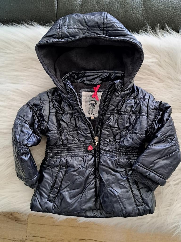 Meisjes winterjas. Maat: 68. Kleur: donkerblauw., Kinderen en Baby's, Ophalen, Meisje, Frendz, Zo goed als nieuw