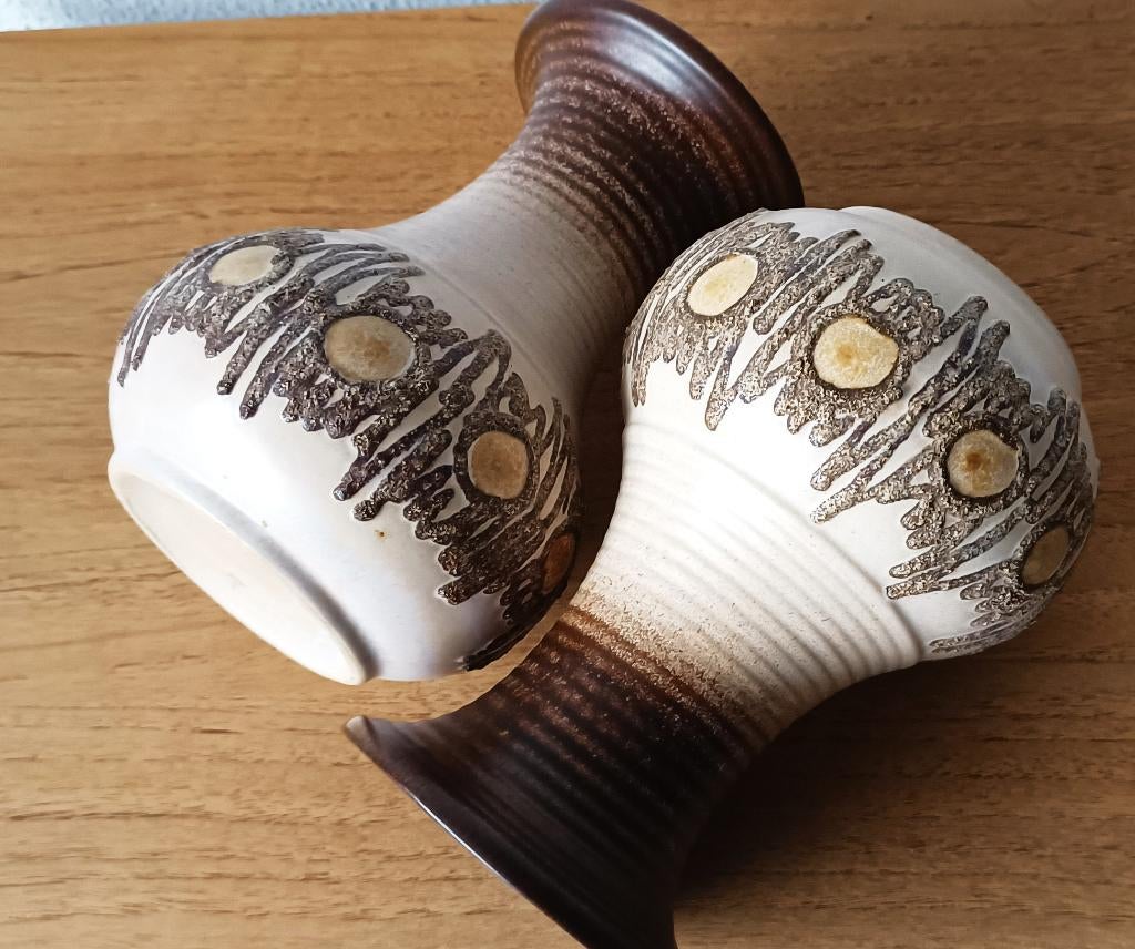 keramiek vaas/vazen/vintage van VEB Haldensleben- jaren 60, Ophalen of Verzenden