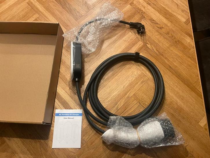 Mobiele thuislader, 3.7kwh, type 2, 5 meter, Auto diversen, Laadpalen, Nieuw, Laadkabel, Ophalen of Verzenden