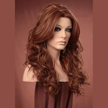 Pruik lang haar met krullen model Gabby kleur F30/27 beschikbaar voor biedingen