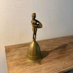 Vintage Messing Bel met Vrouw Figuur, Antiek en Kunst, Ophalen of Verzenden, Koper