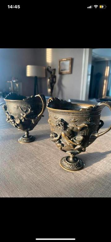 200+ jaar oude bronzen trophy cups