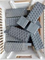 Pootjes Allibert Wicker lig/tuinbed 5 enkele en 2 dubbele, Tuin en Terras, Ligbedden, Ophalen of Verzenden, Gebruikt, Wicker