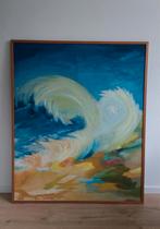 Groot schilderij, Acrylverf 125 x 103 cm, Grenen lijst, Ophalen