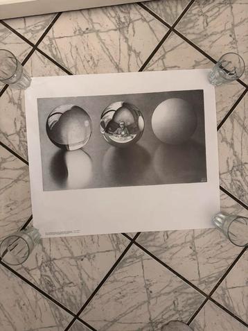 Vintage after M.C. Escher - Drie Bollen II - beschikbaar voor biedingen