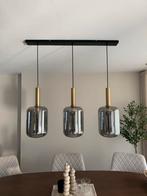 Stijlvolle Light & Living Lekar hanglamp - Goud / smoke, Huis en Inrichting, Lampen | Hanglampen, Ophalen, 50 tot 75 cm, Glas