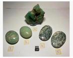 Korting 5 x Chrysopraas handstenen en ruw stuk op voet, Nieuw, Ophalen of Verzenden, X, X