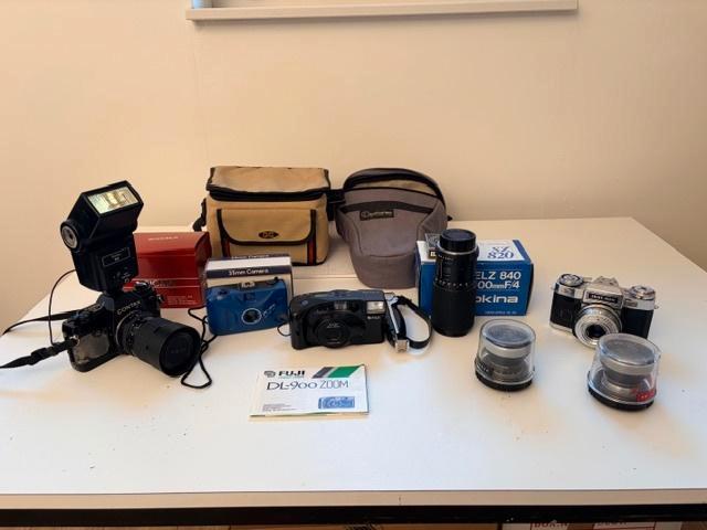 vintage 35mm fotoapparatuur, Audio, Tv en Foto, Fotocamera's Analoog, Gebruikt, Spiegelreflex, Overige Merken, Ophalen