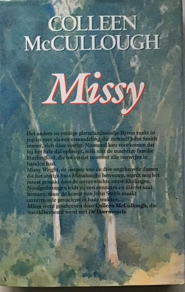 Missy - Colleen McCullough, Boeken, Romans, Gelezen, Nederland, Ophalen of Verzenden