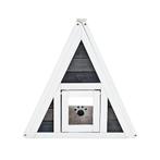 Kattenhuis hout | 50 x 50 x 54 cm | Wit/Grijs, Dieren en Toebehoren, Katten-accessoires, Verzenden, Nieuw