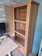Strakke eiken boekenkast, Ophalen, Eikenhout, 50 tot 100 cm, Zo goed als nieuw
