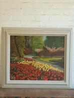 Prachtig groot schilderij tulpen bloembollen Jac Tuijp Pet, Ophalen