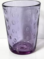 Vintage handgeblazen paars glas met bubbeldecor jaren ‘60‘70, Ophalen, Huis en Inrichting