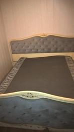 ANTIEK BROCANT 2 PERSOONSBED  MATRAS BODEM EN SPREI, Huis en Inrichting, Slaapkamer | Bedden, Ophalen, Gebruikt, Tweepersoons
