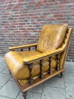 engelse 🇬🇧 Chesterfield stoel cafe manecave bar, Ophalen, Gebruikt, Bruin, Leer
