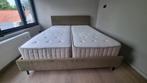 Velvet olijfgroene bed 168 breed met 2 matrassen 80 x 200, Huis en Inrichting, Ophalen, Tweepersoons, Zo goed als nieuw, 200 cm