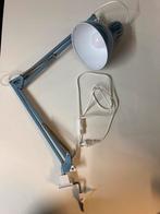 Blauwe lamp met zwenk arme kap voor tafelmontage, Ophalen of Verzenden, Nieuw