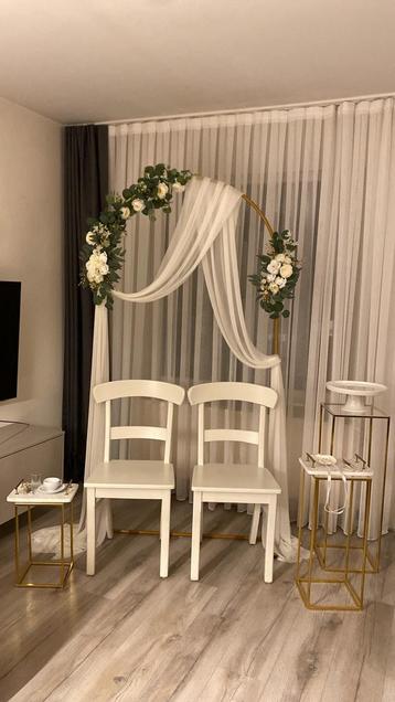 Te koop: Complete decor set verloving / trouwerij beschikbaar voor biedingen
