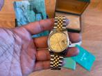 Rolex Datejust 1991 met papieren & doos, Ophalen of Verzenden, Zo goed als nieuw, Goud, Rolex