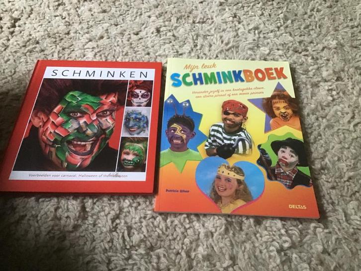 Twee Schminkboeken: Carnaval, Halloween & Meer! Giro555, Boeken, Hobby en Vrije tijd, Zo goed als nieuw, Overige onderwerpen, Geschikt voor kinderen