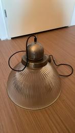 Industrielamp glas, Huis en Inrichting, Lampen | Hanglampen, Glas, Gebruikt, Ophalen of Verzenden