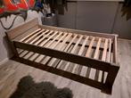 Bed steigerhout (90200), Grijs, 90 cm, Gebruikt, Eenpersoons